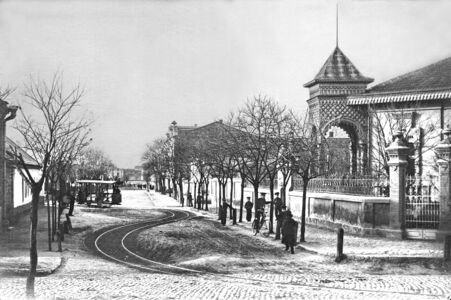 Фото 1915 року, на передньому плані — колія Аккерманської конки