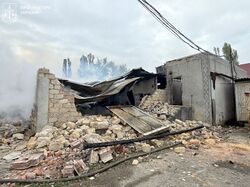 Зруйнована їдальня бази відпочинку після влучання шахеда