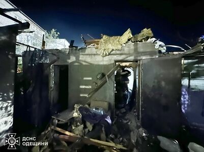 Зруйнований будинок після влучання шахеда