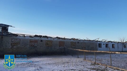 Зруйноване приміщення для утримання худоби